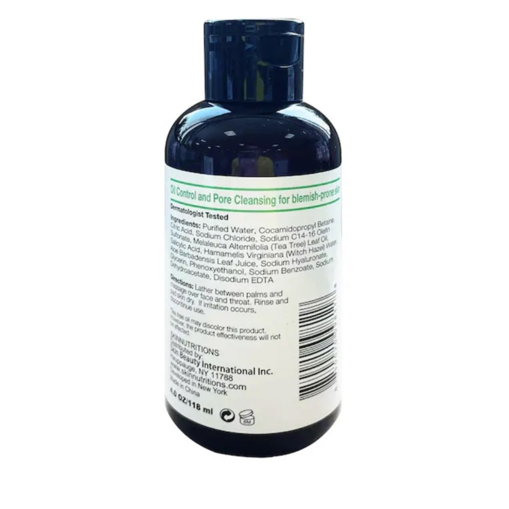 Skin Nutrition Botanicals Tea Tree Oil & Salicylic Acid Balancing Face Wash 4 oz - Picture 2 of 2